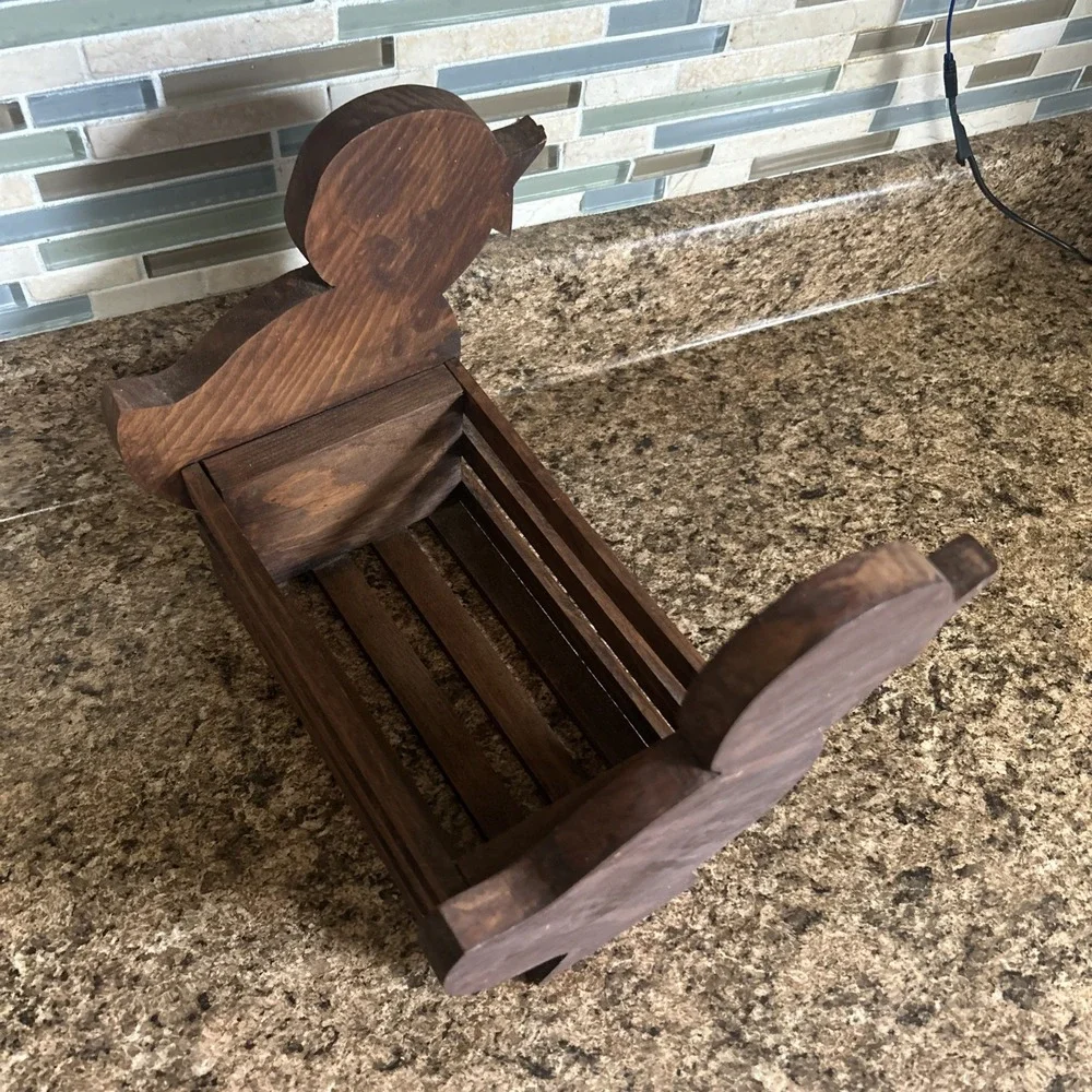 Vintage Chick Basket Storage Decorative Use Wooden Rustic Cottage Retro